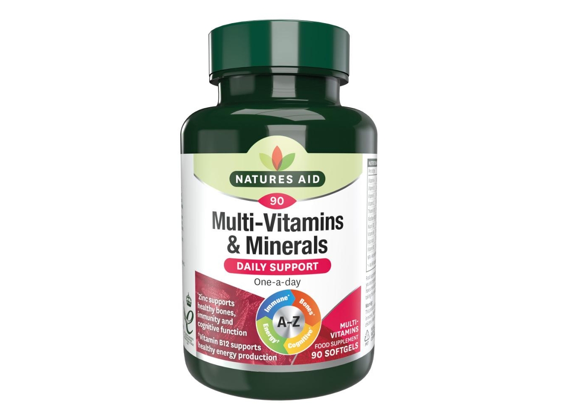 Natures Aid Multi-Vitamins &amp; Minerals (with iron) Softgels 90's