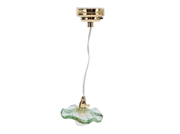 Mali lâmpada de Teto Miniatura para Casinha de Bonecas 1:12 1:6 Vidro Redonda Decoração Verde