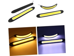 Alipis 2 Peças Cob Light, Faróis De Led Flexíveis E À Prova D Água Para Condução Em Carros Caminhões