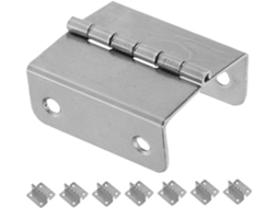 Conjunto De 8 Dobradiças Porta Dobráveis 4 Furos, Reforçadas, Em Aço