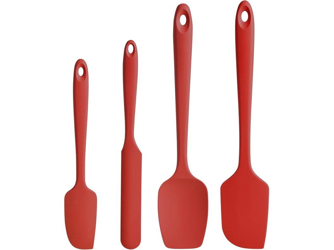 2026 kit de Espátulas de Silicona, Alimentário Sem Bpa, Resistente Ao Calor Até 600°f, Ferramentas de Cozinha para Assar e Misturar (vermelho)