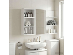 Vidaxl Armário De Parede Para Banheiro Branco 30 X 16 X 62,5 Cm