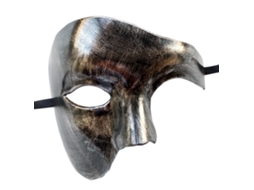 Máscara Masculina Máscara De Baile Do Fantasma Da Ópera Meia Máscara (preta)