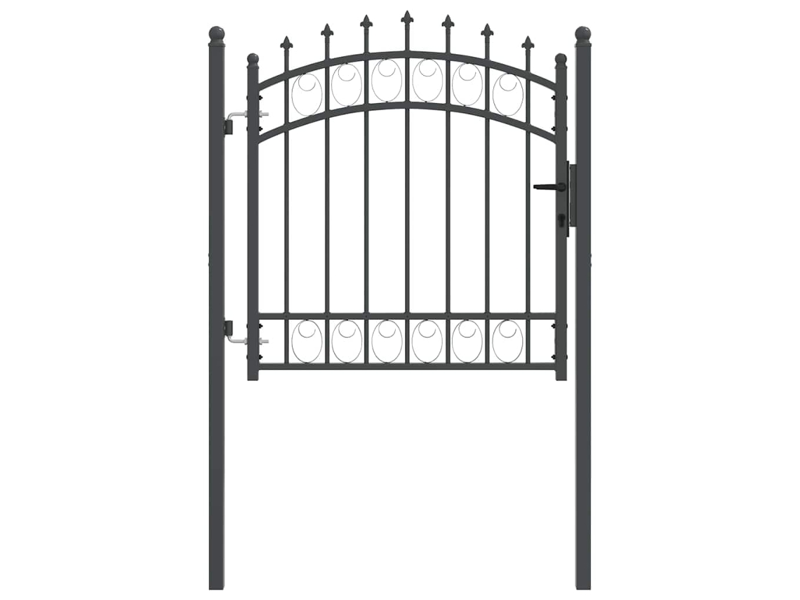Conjunto 1 Portão De Jardim Vidaxl Cinzento Aço Revestido A Pó (100 X 100 Cm)