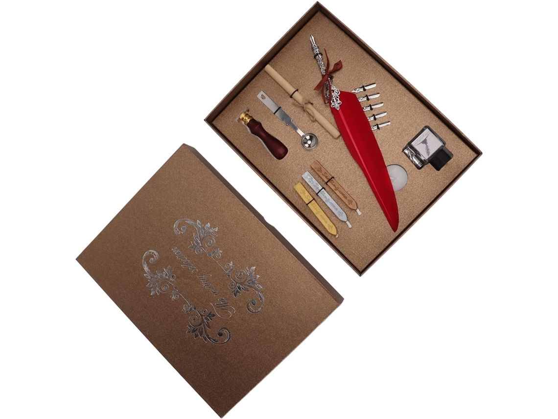Conjunto De Canetas Tinteiro Com Design Requintado E Escrita Suave.