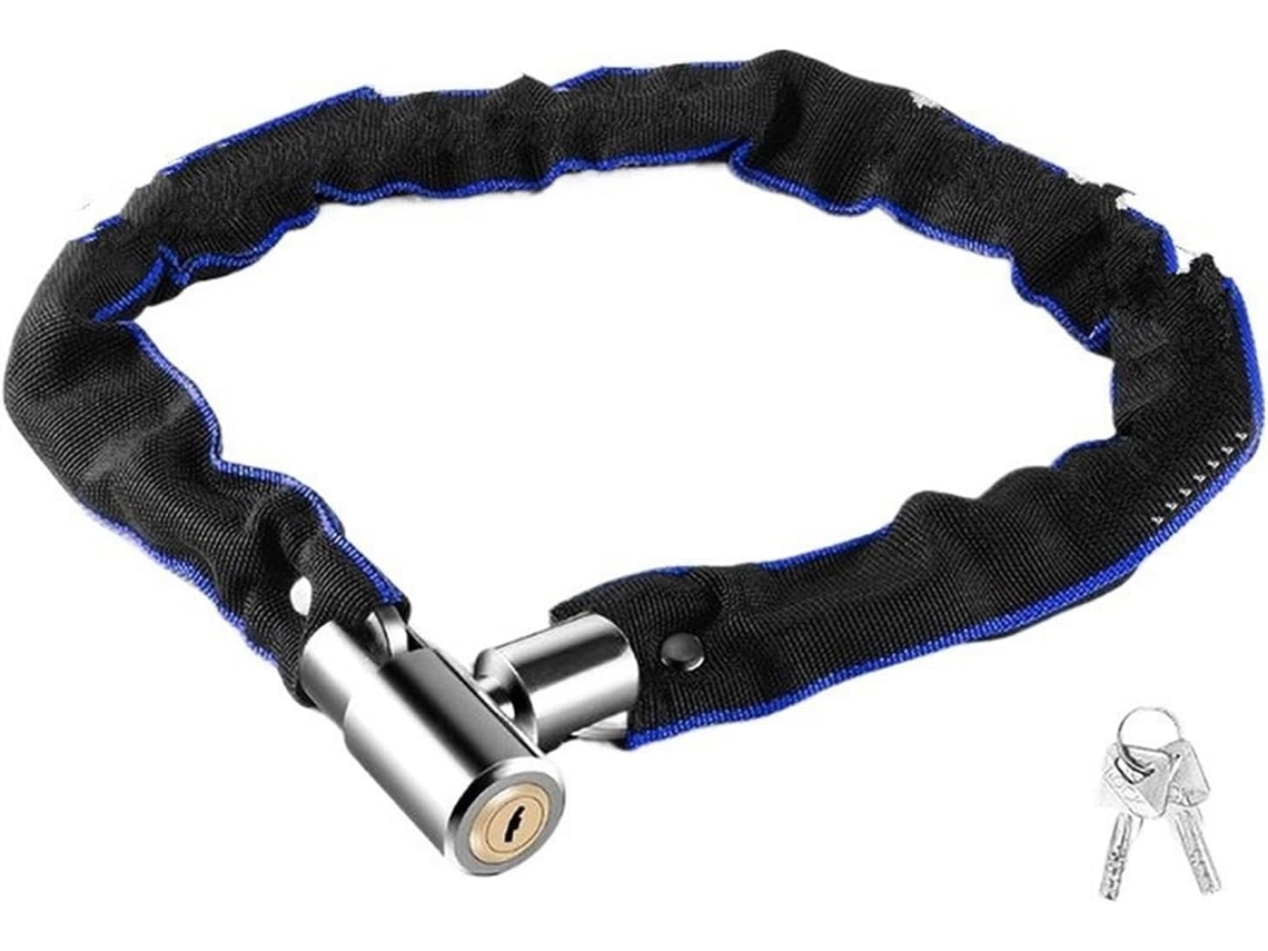 Cadeado para Guidão de Motocicleta Corrente Bicicleta Segurança Robusta 60 Alta Metálico Antifurto Bicicletas