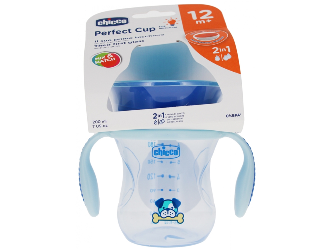 Copo Perfeito Copo 200 Ml 12 Meses E Modelo: Blue Hippo CHICCO