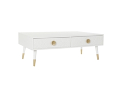 Mesa de centro em MDF com mandala branca, 120x65x42cm ALEXANDRA HOUSE LIVING