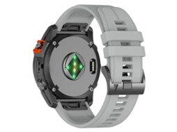Bracelete para Garmin silicone com liberação rápida e fivela de aço preta cinza XIAOMOYU