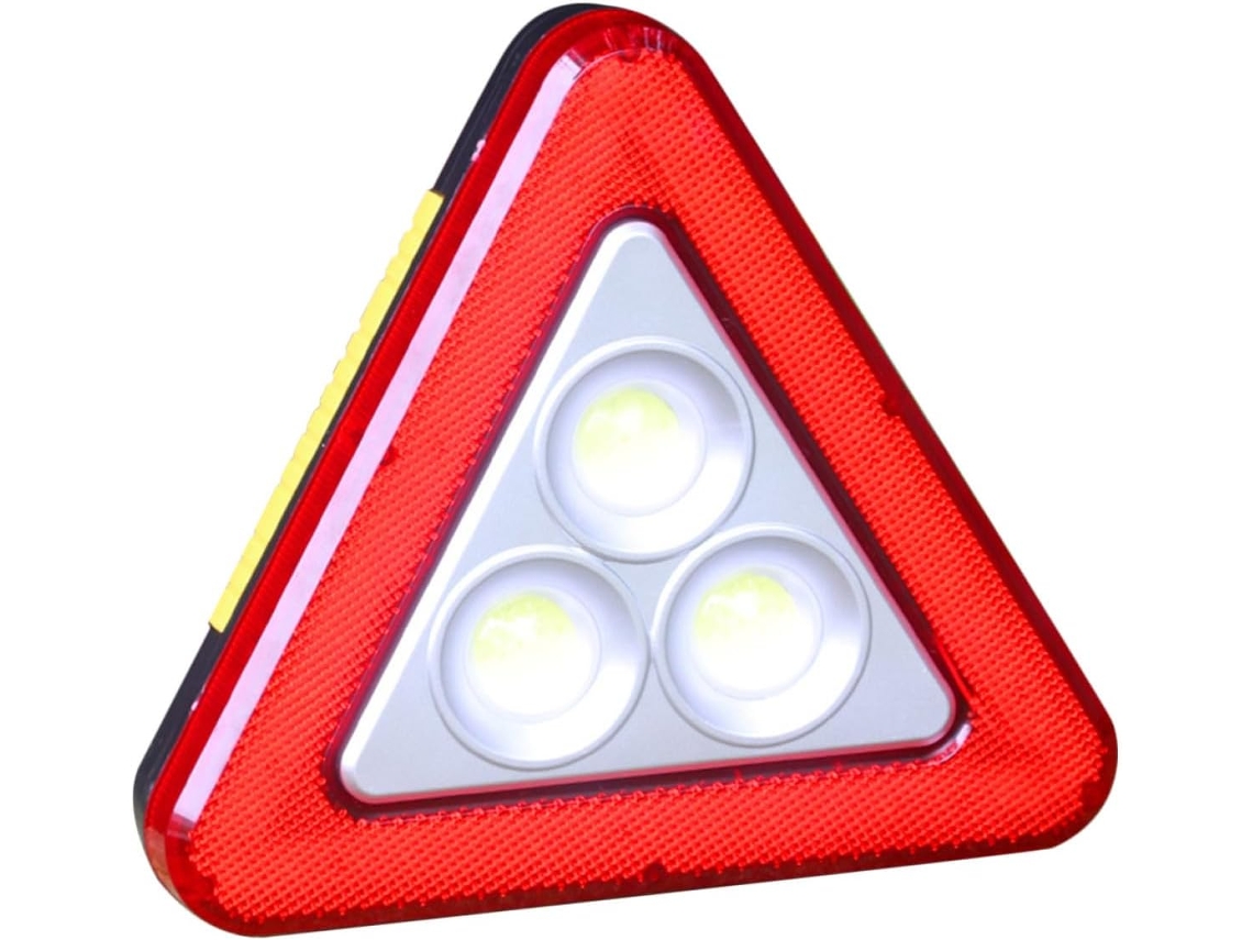 Triângulo De Emergência Led Refletor De 13 Cm