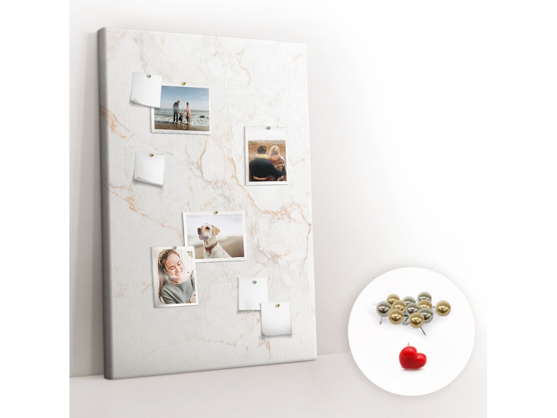 Painel De Cortiça Para Parede Mármore Elegante Para O Escritório Espelharte (80x120 Cm)