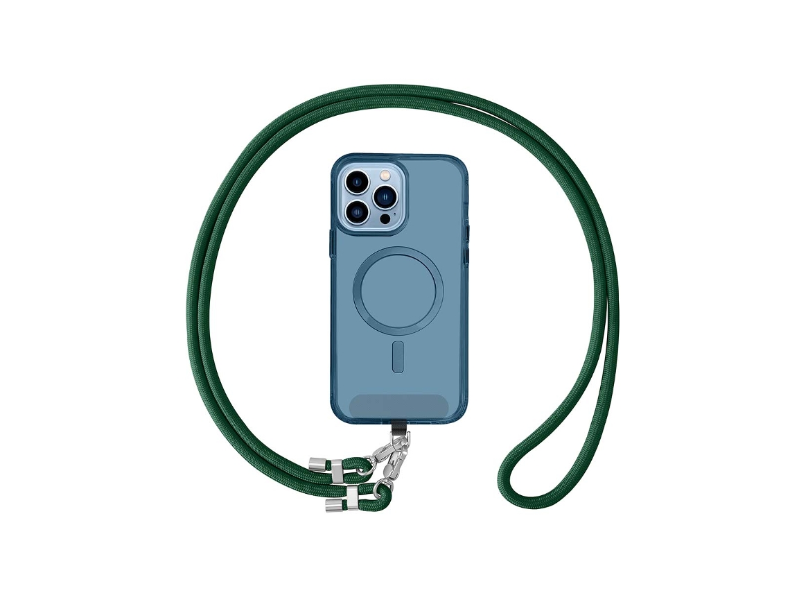 Qu-cordão Ajustável Para Celular Com Gancho Duplo De Metal, Função Anti-perda, Feito De Corrente De Nylon, Acrílico E Poliéster
