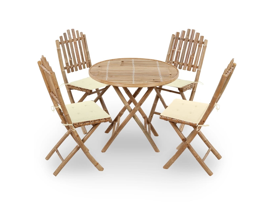 Outdoor Dining Set, Outdoor Dining Sets Vidaxl Creme Bambu (40 X 40 X 4 Cm)