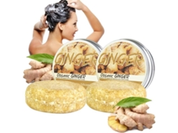 Barra de Shampoo para Crescimento de Cabelo 4 Peças Barra de Shampoo de Gengibre Sabonete Sólido Anti-Queda de Cabelo