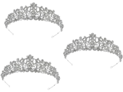 Conjunto De 3 Peças De Tiara De Liga Metálica Para Noivas, Ideal Para Vestidos Femininos.