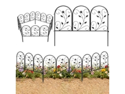 Cerca Decorativa S/MARCA, 5 painéis, antiferrugem, 80x60cm preto