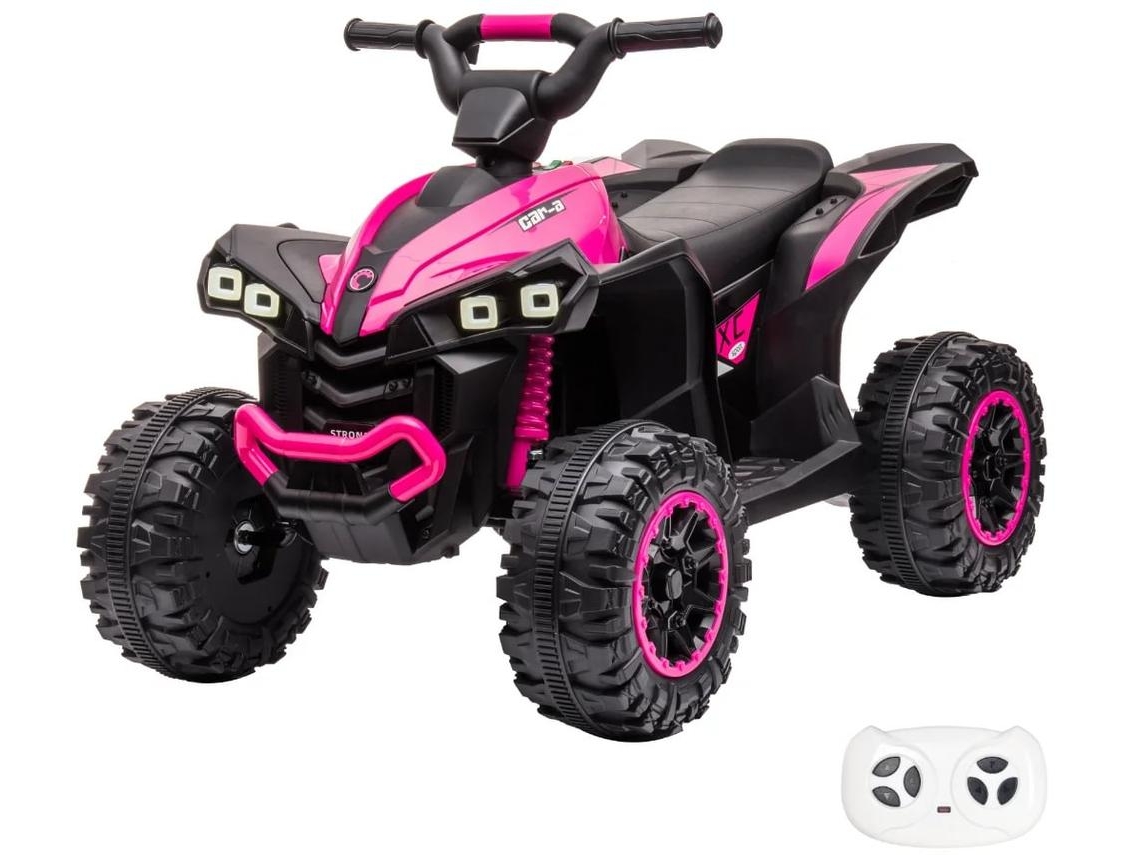 Vrooomy Xc-sport Quad Elétrico Infantil 12v 2 A 5 Anos – Quad Elétrico Com Comando Remoto – Com Amortecedores &amp; Led – Rosa