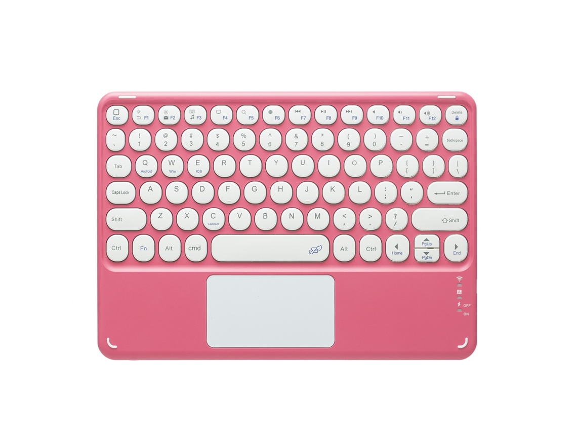 Capa Com Teclado Bluetooth Compatível Com Ipad Pro 11 2022/2021/2020/2018, Cor Vermelho