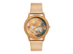 Reloj De Cuarzo Unisex Con Correa De Silicona Casual Y De Negocios Oro Rosa