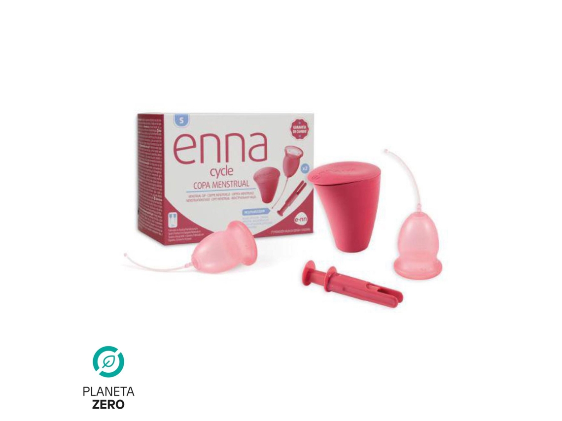 Enna Cycle Menstrual Cup Size S 2 Cups + Applicator + Sterilizer