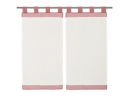 Par de Vidros de Algodão Vermelho e Branco Vermelho e Branco 45 X 90 Cm HOME MAISON