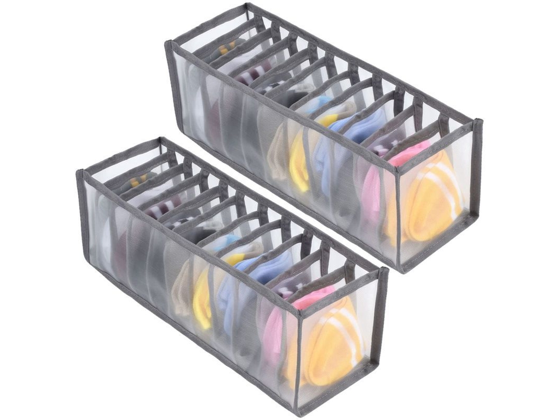 Organizador de Cajones para Calcetines, Armário e Corbatas (2 Peças)