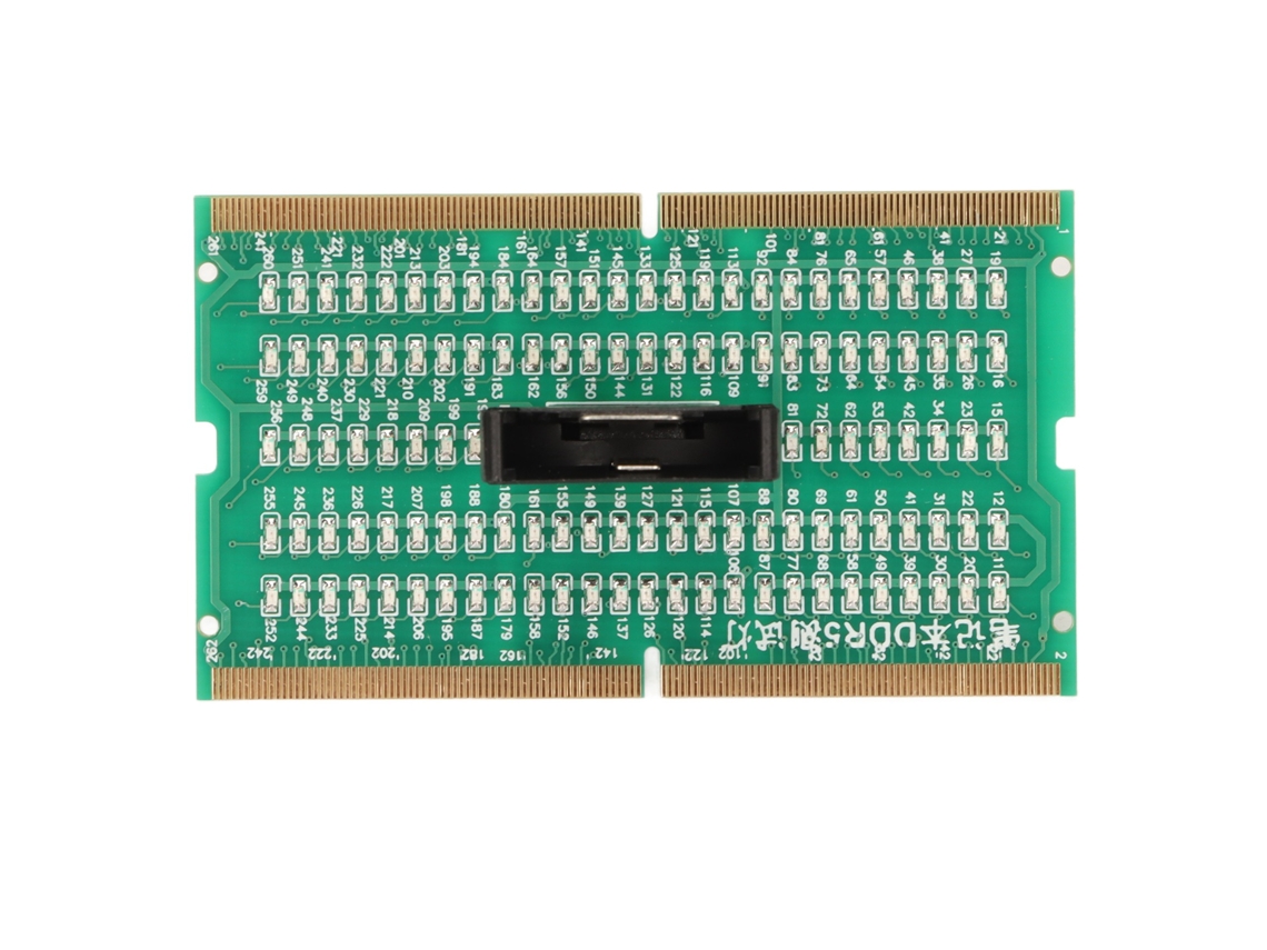 Placa de teste de slot de memória Golden Light PCB (suporte a DDR5, teste de interface frontal e traseira)