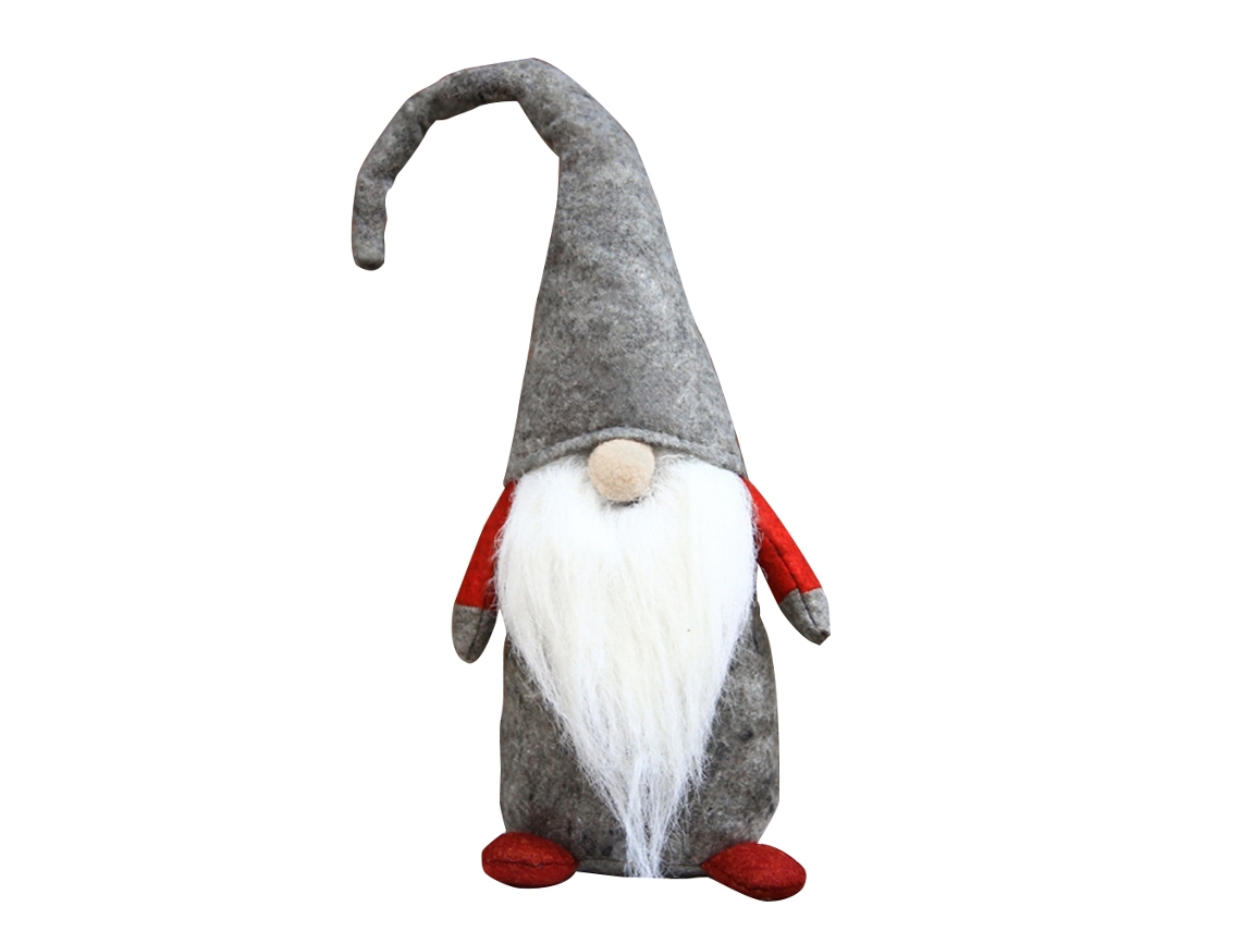 Laxiscreed Boneca Cinzenta Sentada De Cartoon Para Decoração Natal, Árvore E Casa