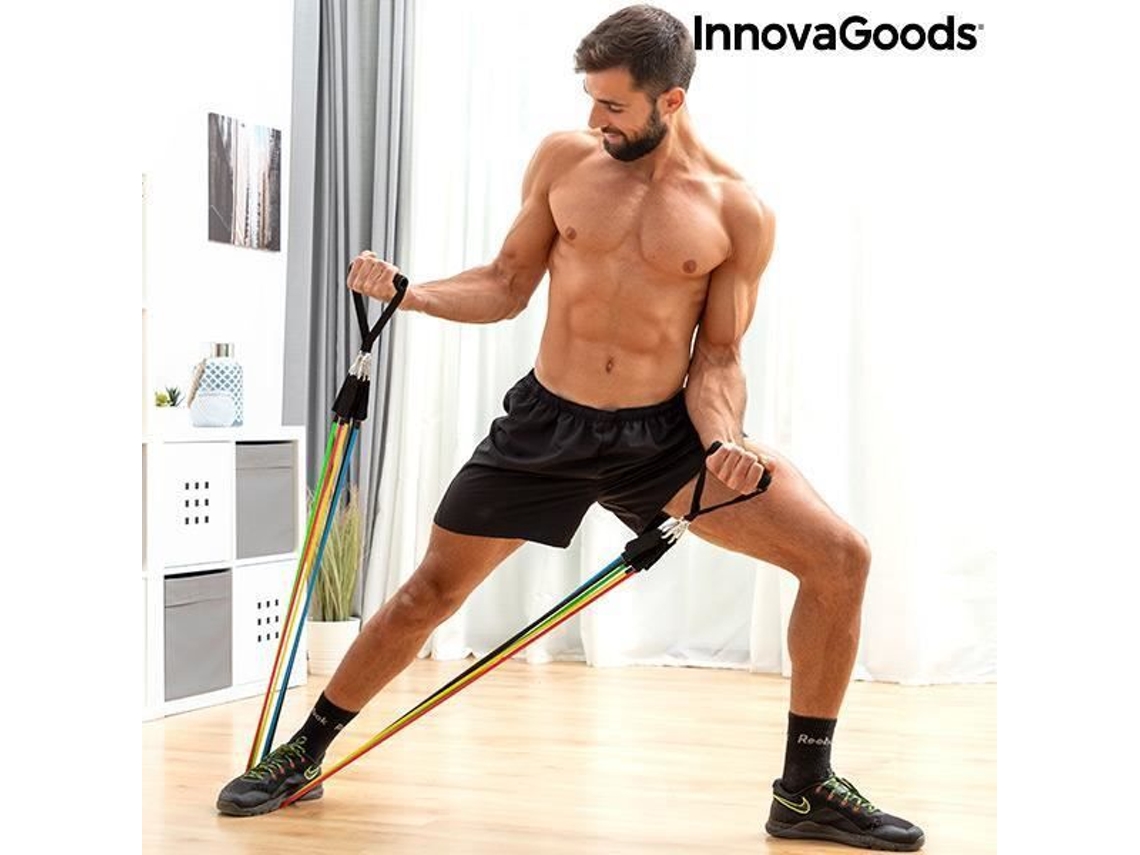 Conjunto De Faixas De Resistência - Conjunto De 5 Faixas Ajustáveis - Multicolorido - Inclui Guia E Bolsa - Para Fitness