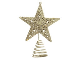 Enfeites Para Árvore De Natal, Estrela Dourada De Cinco Pontas, 16 X 12 Cm, 1 Pacote Olysi Shop