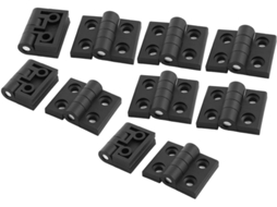 Conjunto De 10 Dobradiças Plástico Reforçado, Dobráveis, Com 2 Folhas, Para Portas De Armários E Gabinetes, Nos Tamanhos