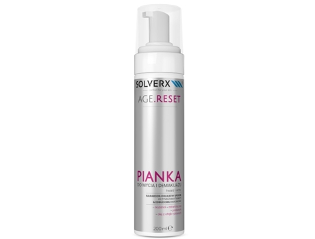 Renovador De Idade Solverx Espuma De Limpeza Facial E Desmaquilhante, 200ml