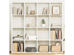 Vidaxl Estante 137,5x29x137,5 Cm Contraplacado Branco