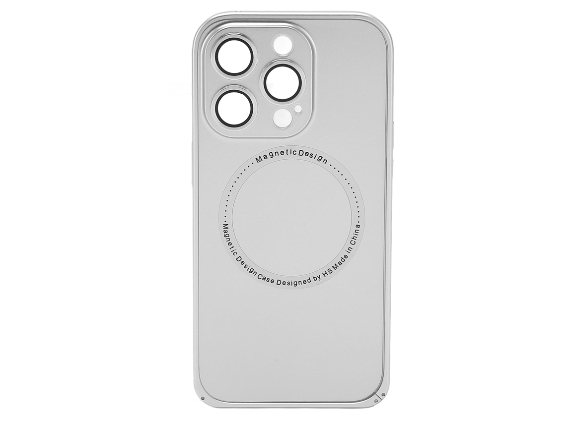 Aetheria capa Magnética para Iphone 14 Pro com Protetor de Lente de Câmera Compatível com Magsafe Prata