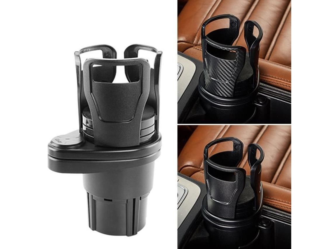 Acessórios Interiores para Automóveis Suporte de Copo para Carro Adaptador Expansível Suporte para Copo Duplo Giratório de 360 Graus