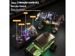 1/64 Mini Rc Carro Off Road, Carro De Controle Remoto Portátil Recarregável Com Luzes Digitallab (laranja D03)