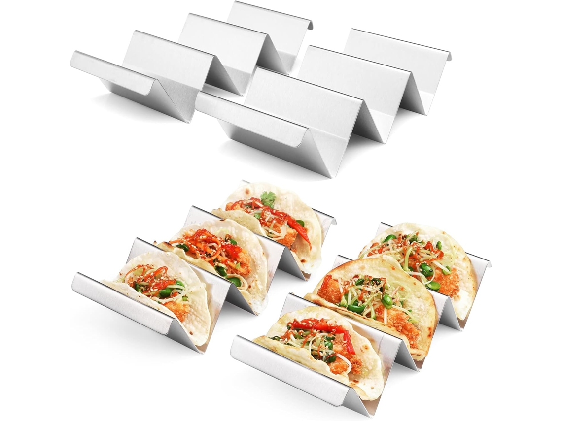 Conjunto De 4 Grelhas De Aço Inoxidável, Próprias Para Forno, Lava, Louças E Churrasqueira
