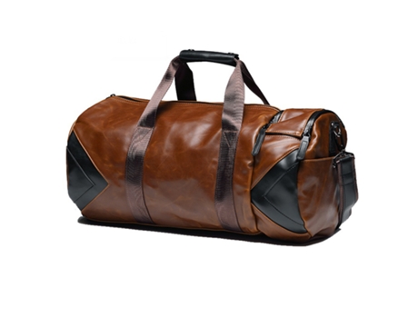 KOHREE Bolsa de Viagem Masculina Retrô Pu Bolsa Esportiva Curta para Caminhada Mochila Casual À Prova D'Água