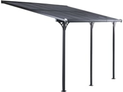 Pérgola GARDIUN Elliot Wall - 13 m² 435x300x225/270 cm Alumínio e Policarbonato - KIS13013