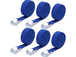 Cintas De Amarração 4 M X 2, 5 Cm Com Catraca, Ideais Para Carros, Motocicletas E Reboques, Suportam Até 250 Kg, Pacote Com 6 Unidades