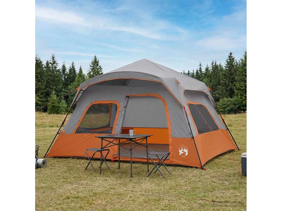 Vidaxl Barraca Instantânea Cinza E Laranja 340 X 280 X 190 Cm
