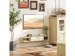 Suporte de TV suspenso em madeira para TVs de 50 polegadas (120x24x16cm)