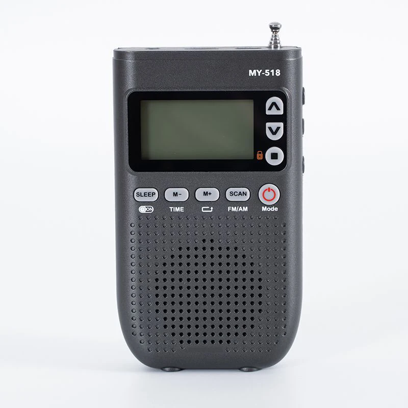 Pequeno Rádio Multi banda com Temporizador, Alto falante Bluetooth, Cartão Tf, USB, 64-108 MHz, Decodificação de Áudio