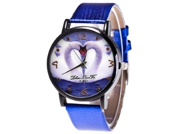 Relógio de pulso analógico masculino de quartzo em liga metálica, modelo F451-hx, azul.