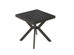Mesa De Apoio Quadrada Em Alumínio Para Exterior, Ideal Para Pátio, Quintal, Piscina E Ambientes Interiores. BAGOLY