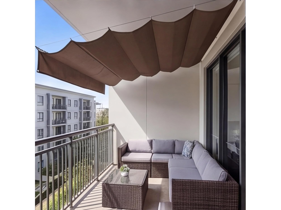 Toldo Retrátil Impermeável À Prova D'água Em Tecido Pes Para Pátio