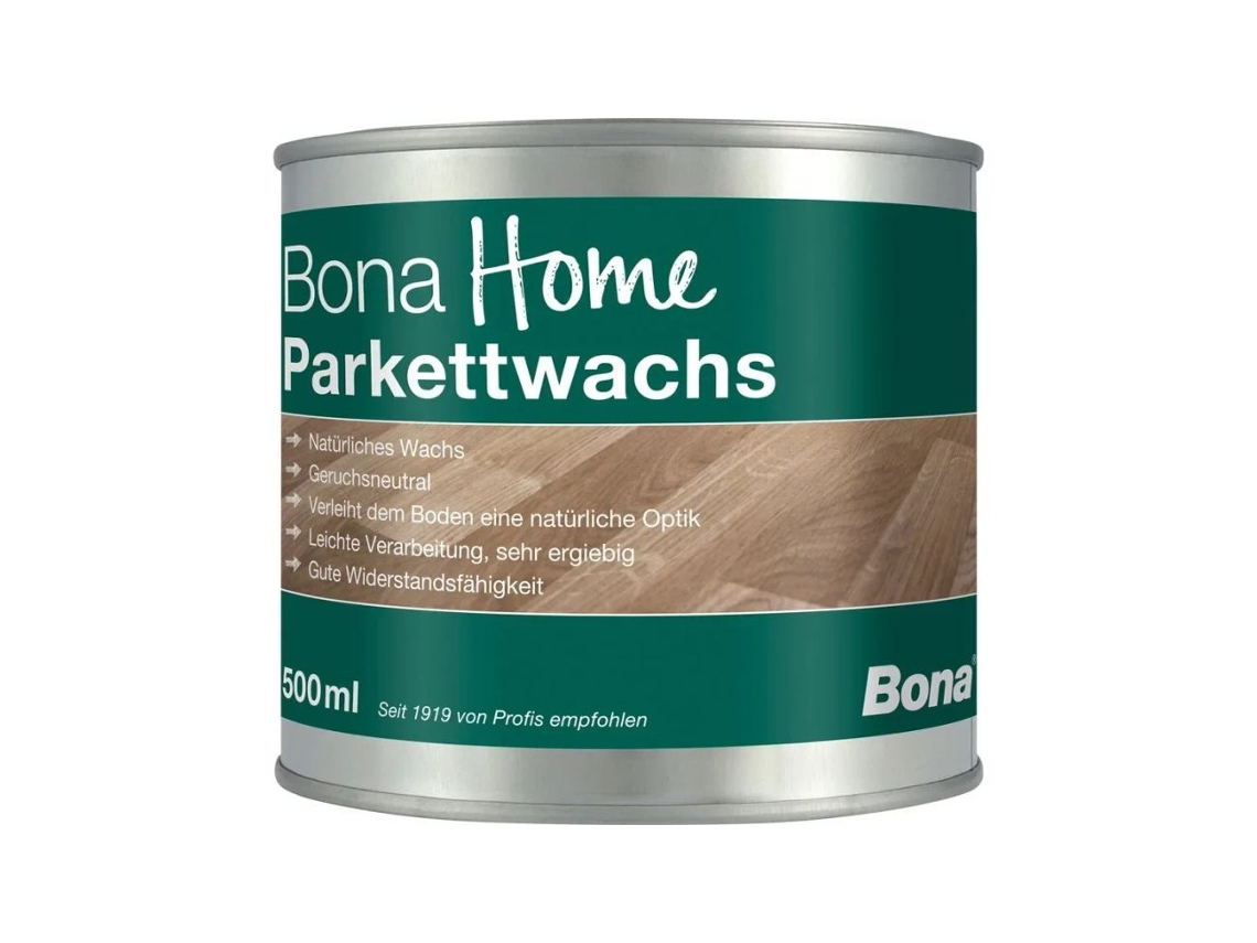 Cera para Parquet 500 Ml, Cera para Soalho, Limpeza Parquet BONA
