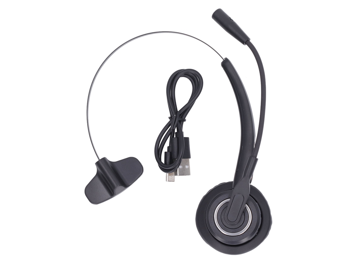 Fone De Ouvido Usb Mono Bluetooth Com Cancelamento De Ruído E Microfone Ajustável Para Atendimento Ao Cliente