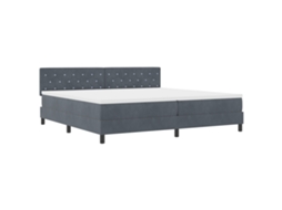 Estrutura De Cama De Veludo Luxuosa Com Estofamento Vidaxl Cinzento Fabric (200 X 200 Cm)