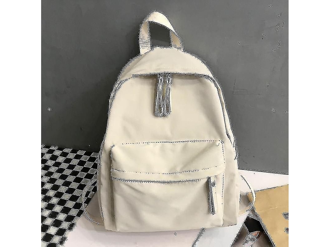 Mochila de lona para adolescentes e mulheres, antifurto, com zíper, mochila escolar, 29x13x39cm | S/BRAND